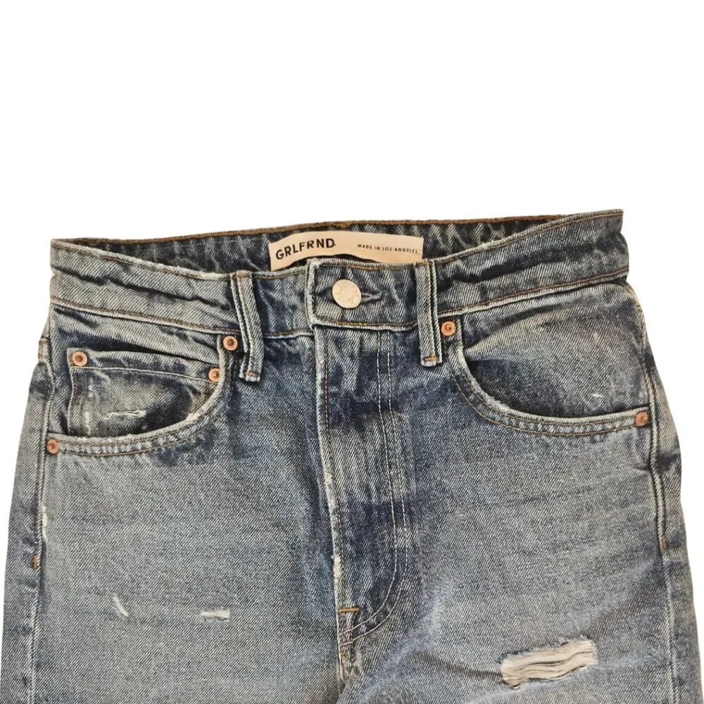 Grlfrnd The Melanie High Rise Boot Cut Cotton Denim Jeans 23 - Picture 2 of 12